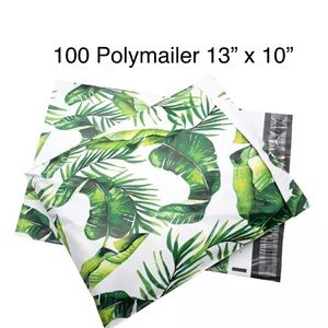 100 Pcs Banana Leafs Poly Mailers 13” x 10”